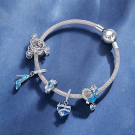 NINGAN 925 Sterling Silber Ballett Mädchen Perle 5A Zirkon Charme, kompatibel mit Frauen Armband Perle, Familie und Freunde Geburtstagsgeschenke