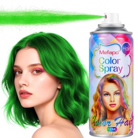 Temporary Hair Color Spray for Kids Women, Green Hair Spray, Washable Root Touch Up Hair Color Dye, Hair Coloring Natural Hair Strong Style Gel Cream for Party,Hallowen,Cosplay(Green 4.06oz)