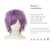 Modernfairy Light Purple Wig Short Anime Cosplay Wigs with Bangs