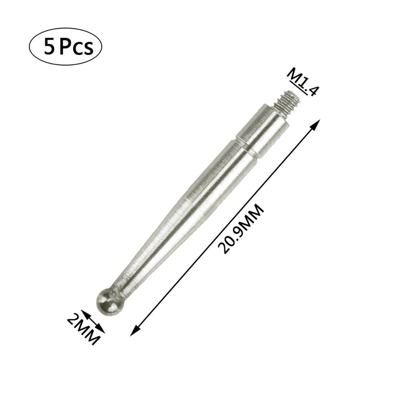 5 Pcs Micrometer Tip Probes Lever Indicators Gauge Measuring Tools