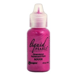 Ranger LPL-28222 Liquid Pearls Glue Paint, Rouge, 0.5 oz