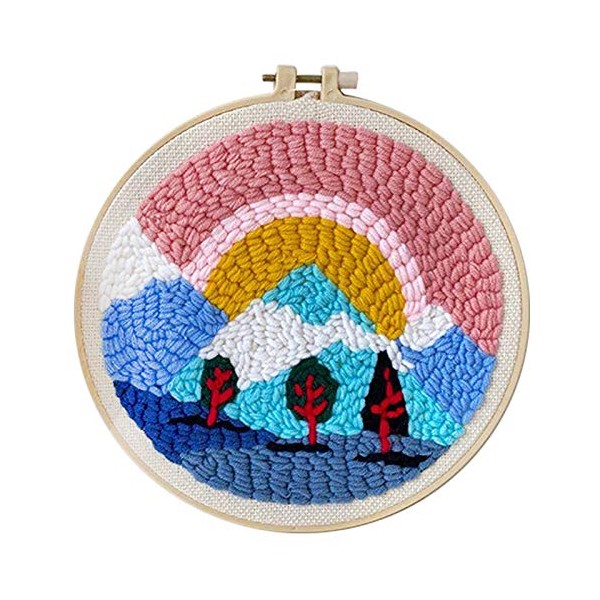 Maydear Punch Needle Starter Kit for Beginner Cartoon Rug Hooking