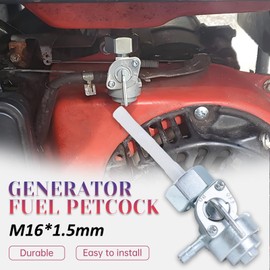 WOTIAN Generator Gas Tank Fuel Switch Petcock Fuel Shut Off Valve for Predator Generac Generator Parts 3500w-9000w M16x1.5mm with Fuel Filter
