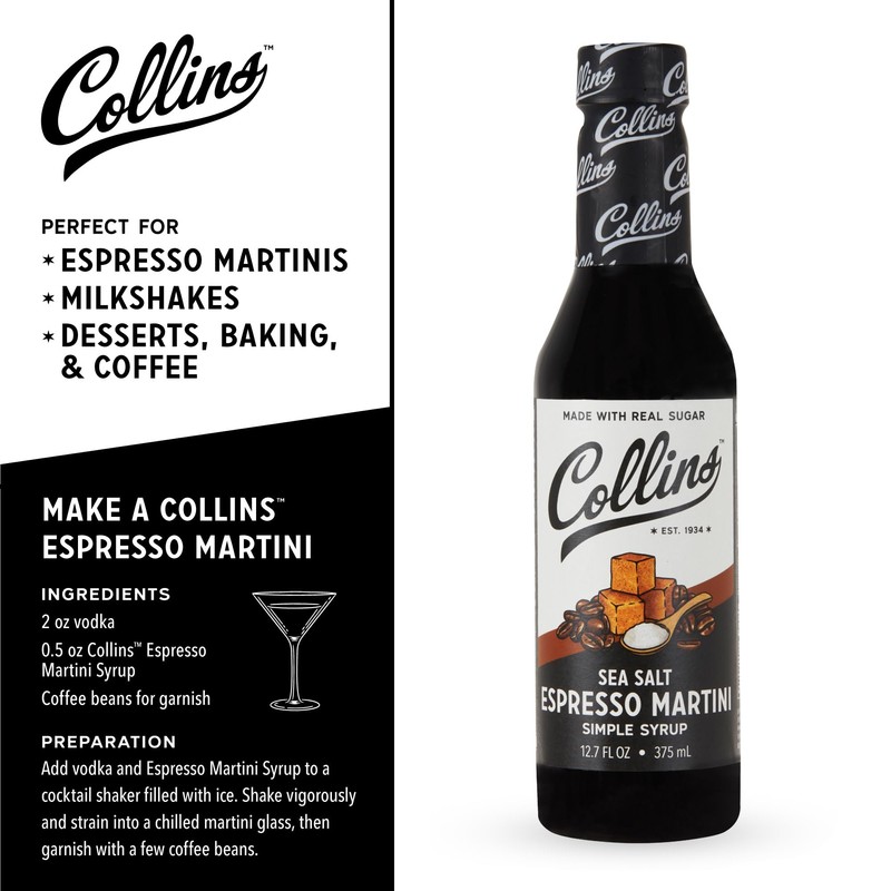 Collins Sea Salt Espresso Martini Syrup - Martini Mix Espresso