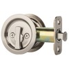 Dynasty Hardware Pocket Door Latch, Round Sliding Handle for Bathroom