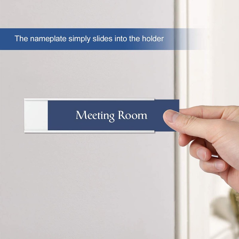 Lenink 6 Pack Name Plate Holder, Wall Mount Office Door