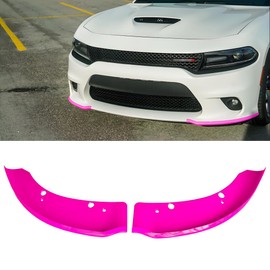CHOUJIO Front Bumper Cover Lip Splitter Protector Guard Exterior Décor Accessories Compatible with Dodge Charger SRT Scat Pack 2015-2023 Pink, Pack of 2