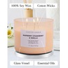 Raspberry Strawberry Vanilla 3-Wick Scented Soy Candle 15.8 oz |