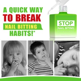 STOP Nail Biting Treatment for Kids Adults, Quick-Dry, 15ml Anti-Bite Nail Solution, Break Bad Habit, Protect Nails, Natural Bitter Formula with Coptis & Bitter Melon.