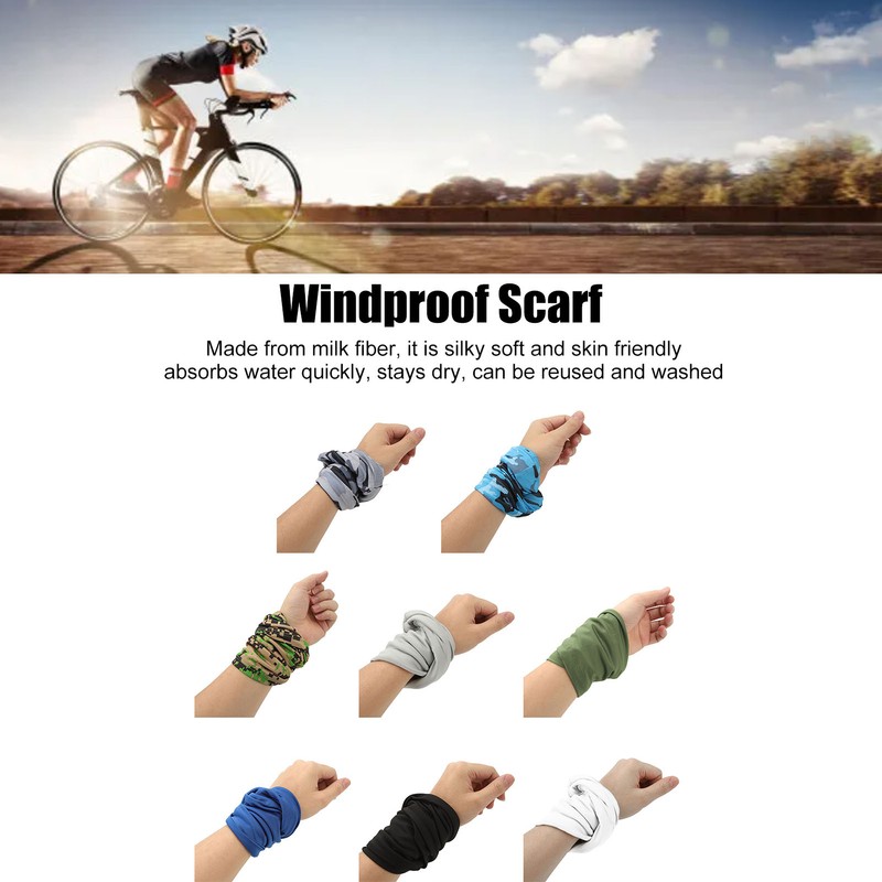 8 Pcs Outdoor Sun Protection Scarf Quick Drying Multi Function