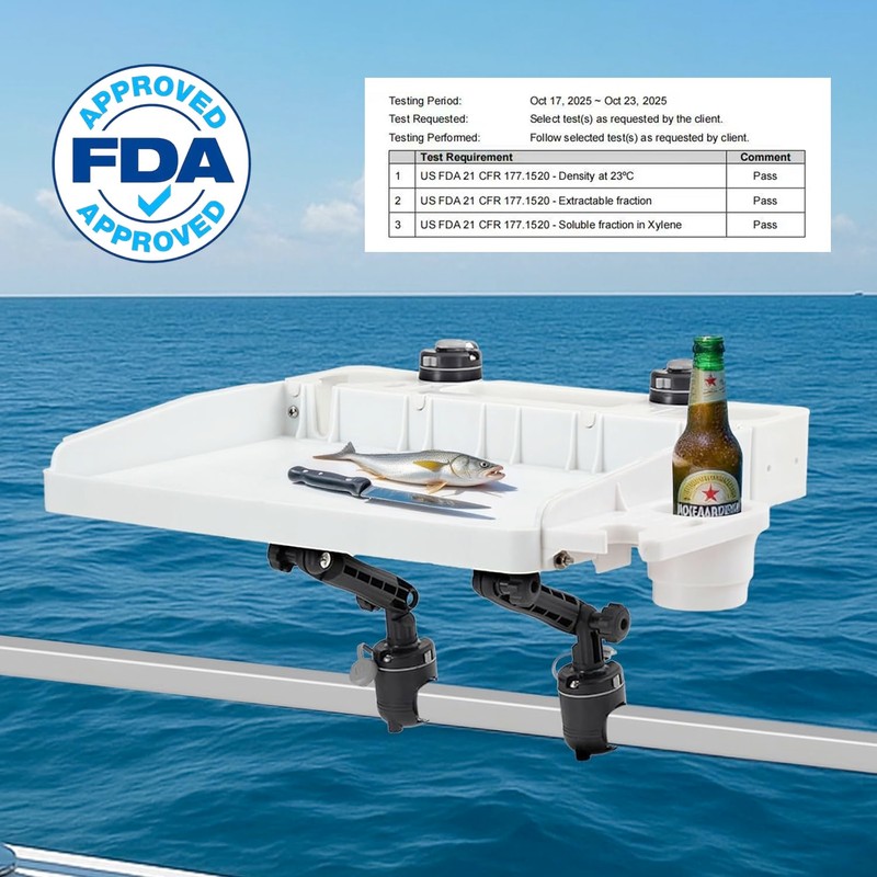 HITORHIKE Bait Board Set with Mounts & Extenders – White