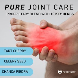 PUREFINITY Uric Acid Flush & Cleanse Capsules – Daily Joint Support for Adults with Tart Cherry Extract, Turmeric, Celery Seed, Chanca Piedra, and Bromelain (30 Count)