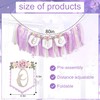 Baby Girl 1st birthday highchair banner -Purple Floral Garland, Purple