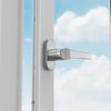 Schüco Window Handle Silver Stainless Steel Look F 9 for