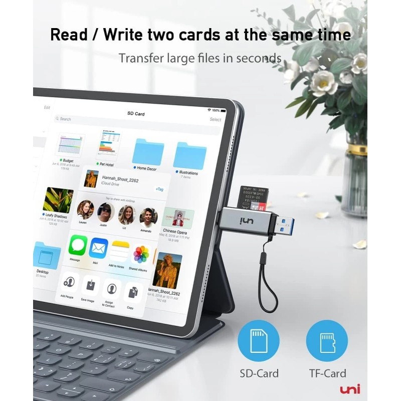 uni USB 3.0/USB C to Micro SD Memory Card Adapter