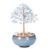 PESOENTH Crystal Tree Aquamarine Tree Crystal Spiritual Gifts for Women,Blue