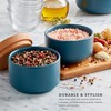 Ceramic and Cork 3 Piece Stackable Salt and Pepper Cellar