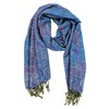 PASKMLNA Chal reversible de cachemira, colores elegantes, #27tq Azul/Morado, L
