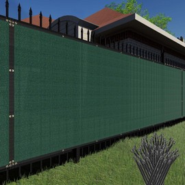 TANG Outdoor Privacy Screen Fence 98% Privacy Heavy Duty Windscreen for Backyard Chain Link Fence 3 Years Warranty 5'x1' Green
