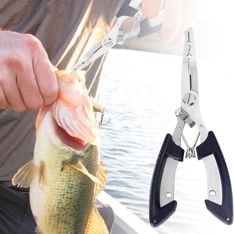 SensaBliss Fishing Pliers, Fishing Pliers, Anti-Rust, Stainless Steel, Hook Releaser,