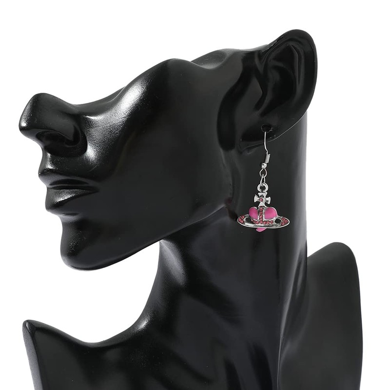 WDLYAN Punk Heart Y2K Saturn Necklace - 5 Colors Available