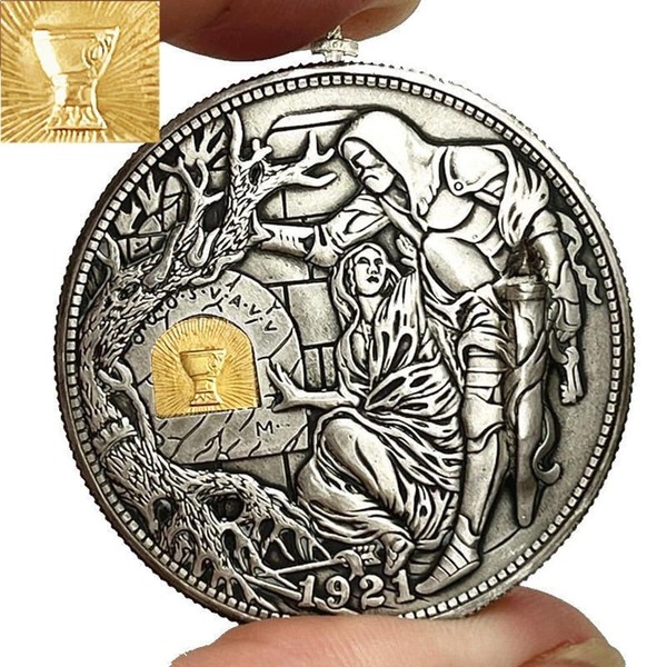 USA Movable Mechanical Coin Hobo Nickel Morgan Dollar Holy Grail