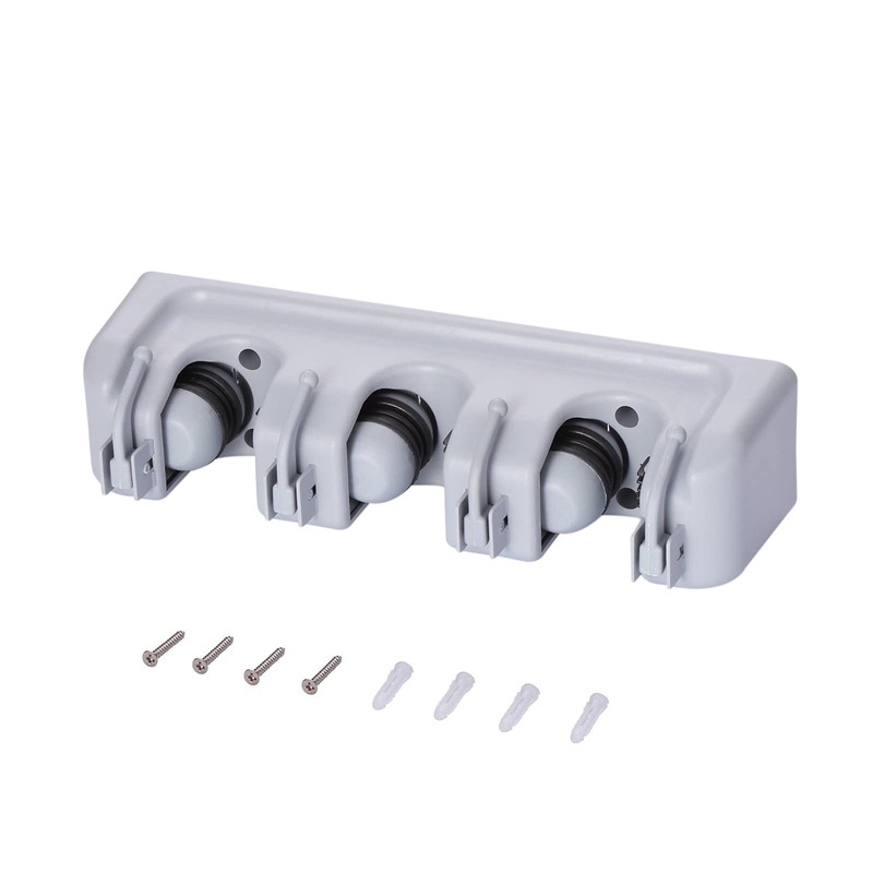 Akitbahome Mop and Broom Holder Broom Hanger Wall Mounted Home