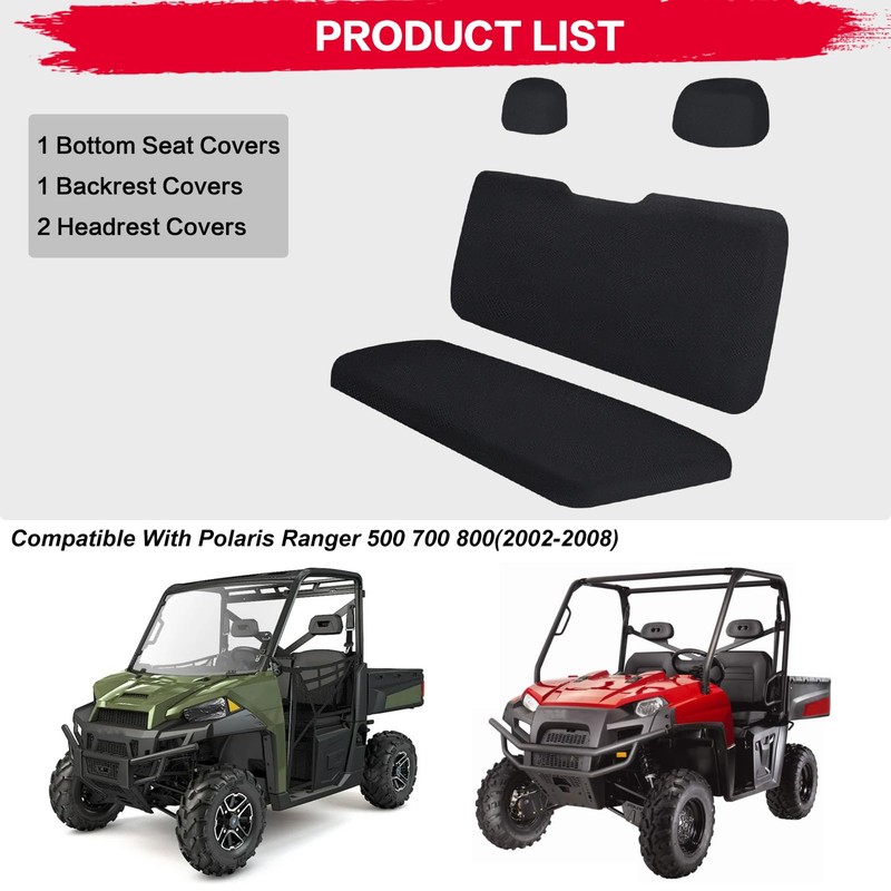 smotrcc UTV Ranger Seat Covers Compatible with Polaris Ranger 500