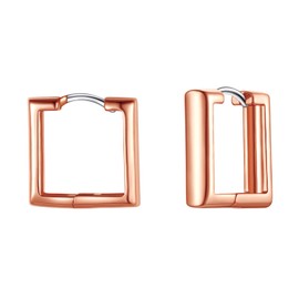 FindChic Women's Huggie Hoop Stud Earrings Vintage Stud Earrings Jewellery Star Stud Earrings Heart Stud Earrings with Free Jewellery for Valentine's Day Birthday, Copper Rose Gold Plated copper