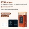 ComSaf 16Pcs Glass Spice Jars with Bamboo Lid, 10oz Airtight