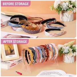 Suneerplay Headband Holder Clear, Acrylic Head-band Organizer, Headband Holder Organizer, Head-band Display Stand, Hairband Storage Stand, Hairband Stand for Women and Girls