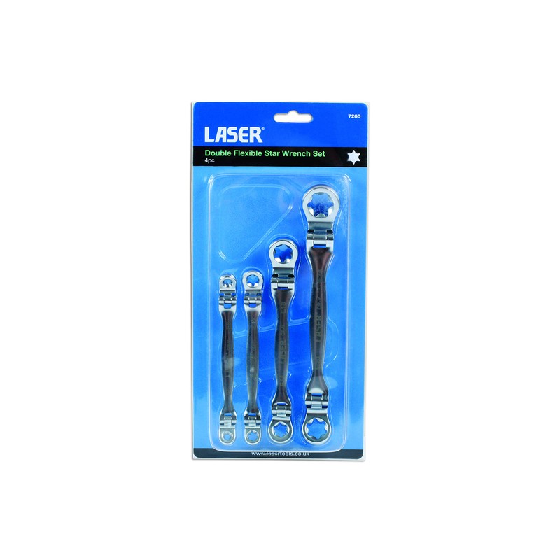 Laser 7260 Flexible Star Spanner Set 4pc