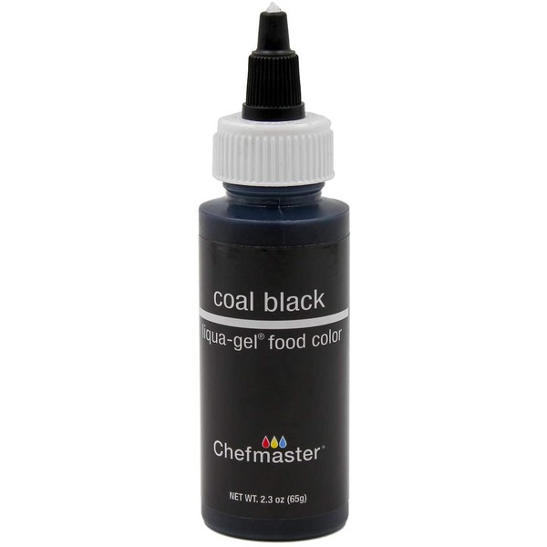 Chefmaster Liqua-Gel Food Color 2.3 oz. - Coal Black