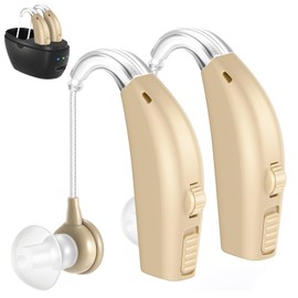 Hearing Aids, Hearing Aids For Seniors with Noise Reduction Function and Volume Control, Hearing Aids Rechargeable,Apply To Hearing Devices For Seniors and Adults,Black