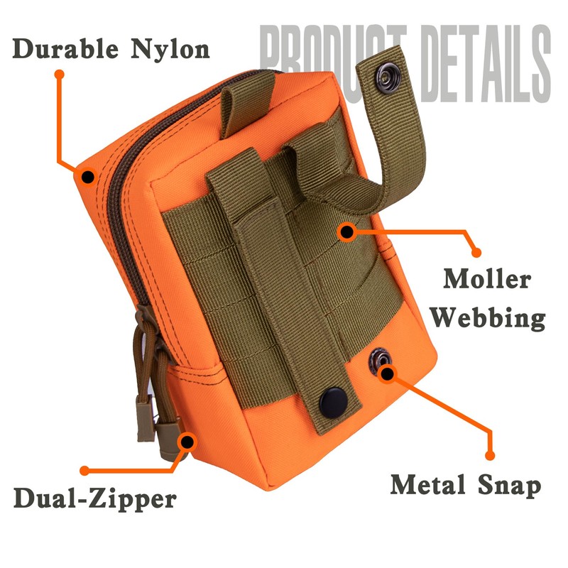 bvya 2 Pack Tactical Molle Pouch Multi-Purpose Compact Waist Pack