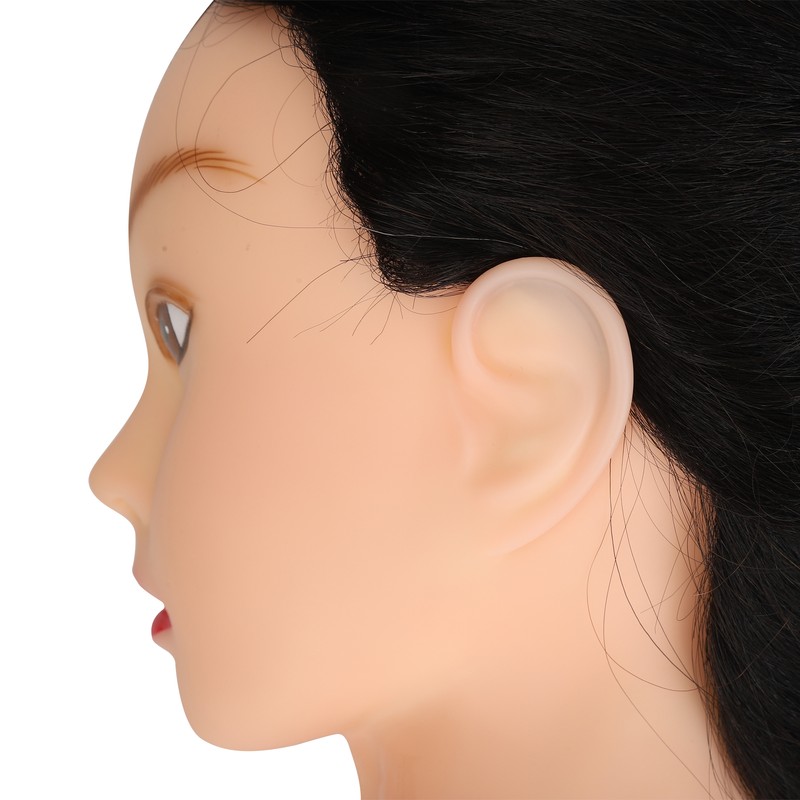 55cm Hair Mannequin Head Hair Stying Training Large Ears Mixed