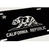 BLVD California Republic State Flag Diamond Etched Engraved License Plate