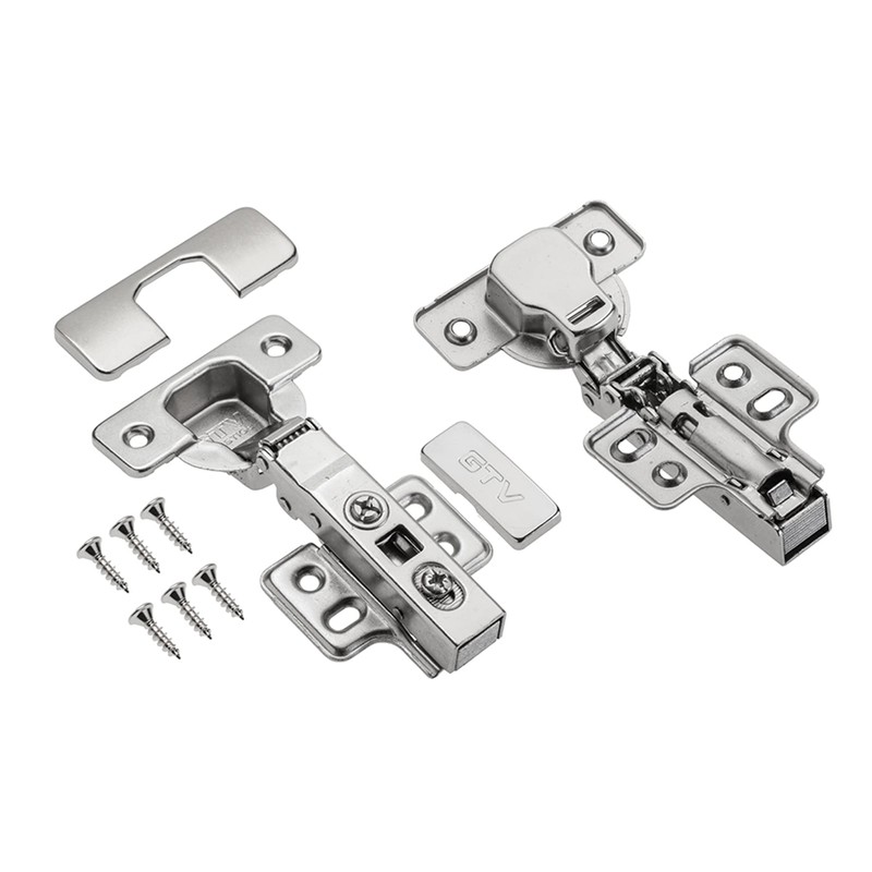 GTV HD-Hinge ECHC-N Hydraulic Corner Stop Pot Hinges Set of