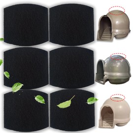 PurifyLogix Carbon Filters Compatible with Petmate Booda Clean Step Cat Litter Box - Thickened and Durable Activated Charcoal Filters, Absorb Odors/Control Damp from Pets/Keep Home Fresh (6 Pack)