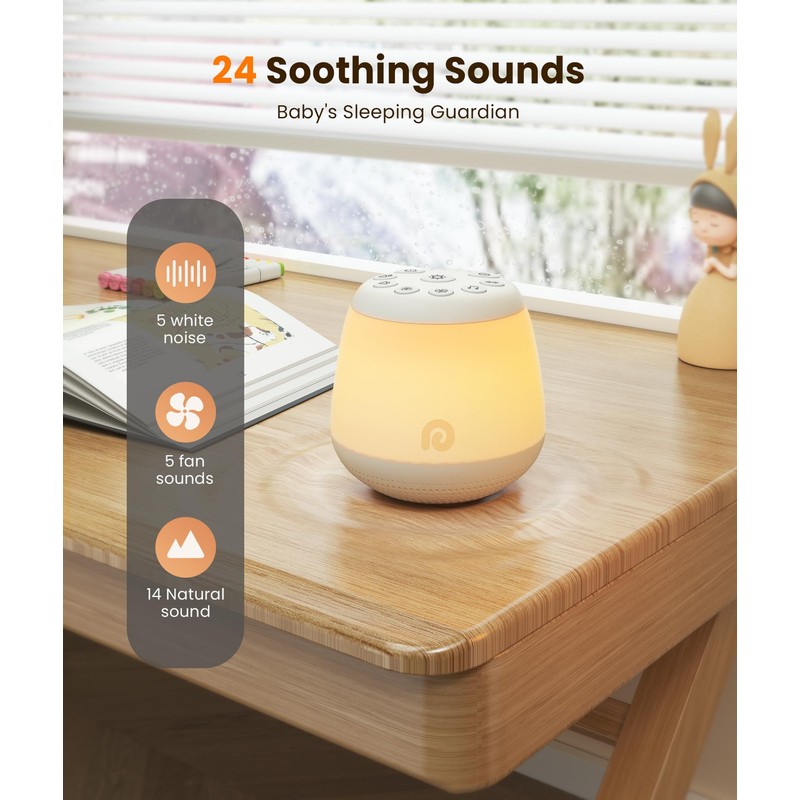 Dreamegg White Noise Machine, D16MAX Portable Sound Machine Baby for