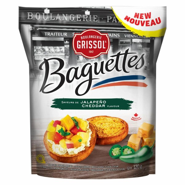 Grissol Baguettes 4 Bags of Grissol Baguettes Jalapeño Cheddar Crackers