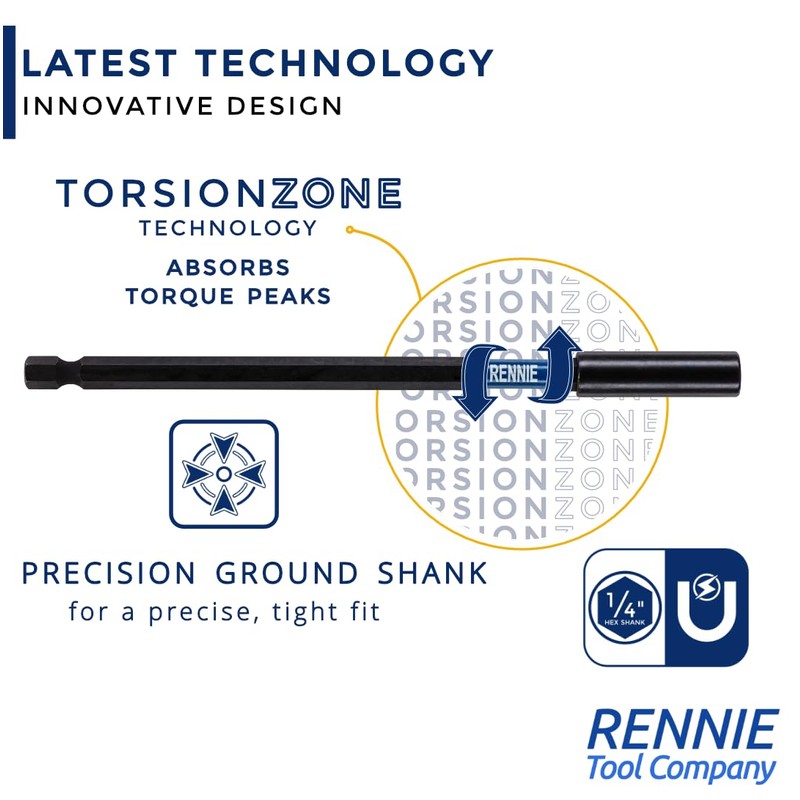 4 Piece Rennie Tool Magnetic 60mm and 152mm Professional Impact