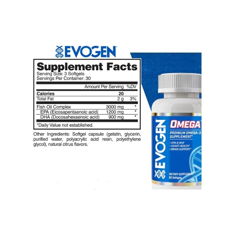 Suplemento Cápsulas Evogen Omega Frasco 400g