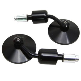 PAIR Of High Quality Black CNC Machined Aluminium Round Bar End Mirrors for Motorbike Motorcycle 22mm 7/8" Handlebars and Renthal
