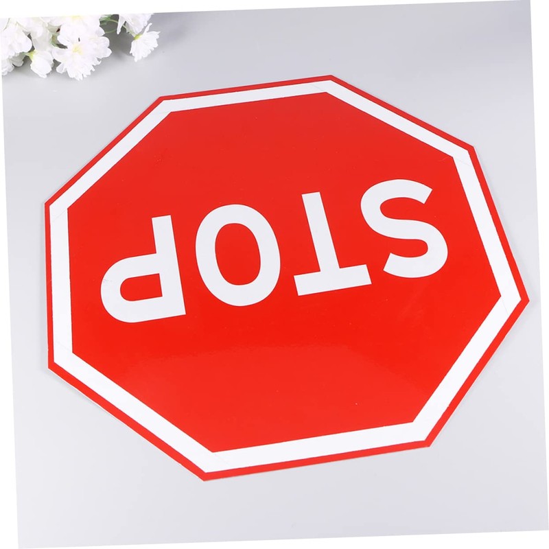 CHILDWEET 1pc Stop Traffic Sign Notice for Use Border for