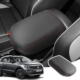 LANGBEAN Armrest Cover for VW Troc 2018-2025, Centre Console Armrest Protector in PU Leather, Troc Accessories for Raising the Armrest, Red