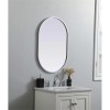 Elegant Decor Asha 20x30" Oval Modern MDF Wood/Iron Mirror in