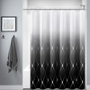Naturoom Black and White Ombre Shower Curtain, Modern Geometric Pattern