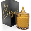 BRIGANTI Large Luxury Scented Candles in Amber Glass Candle Jar