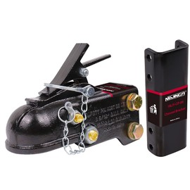 NBJINGYI 2-5/16 in Heavy Duty Cast Adjustable Trailer Coupler 15000LBS Capacity Channel-Mount with 5-Position Adjustable Channel Bracket